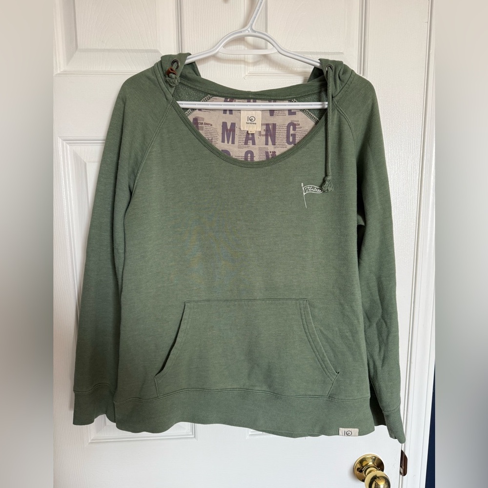 Tentree Green Relaxed Long Sleeve Sweatshirt